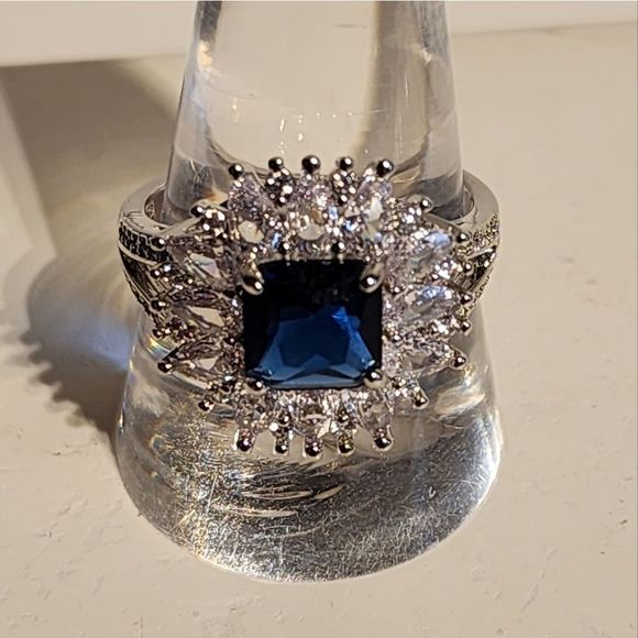 ❤️  BLUE STARBURST RING WOMAN - Picture 2 of 5